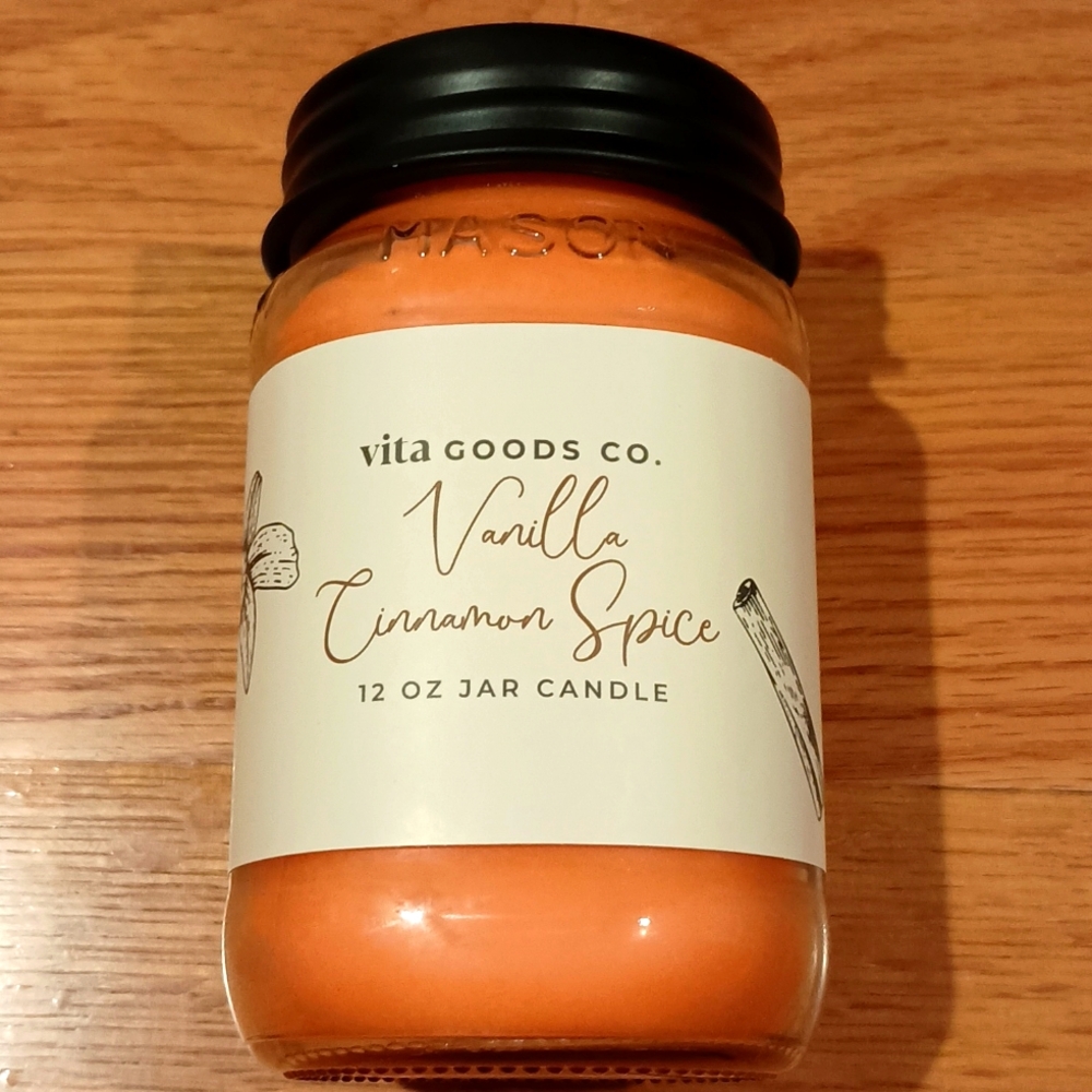 Vita Goods Co Jar Candle - Vanilla Cinnamon Spice